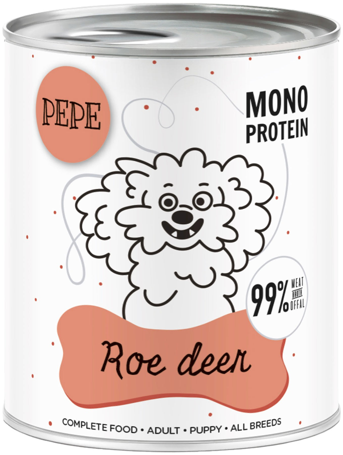 PAKA PET PEPE Protein Roe Deer Sarna Wet Food for Dogs 800g