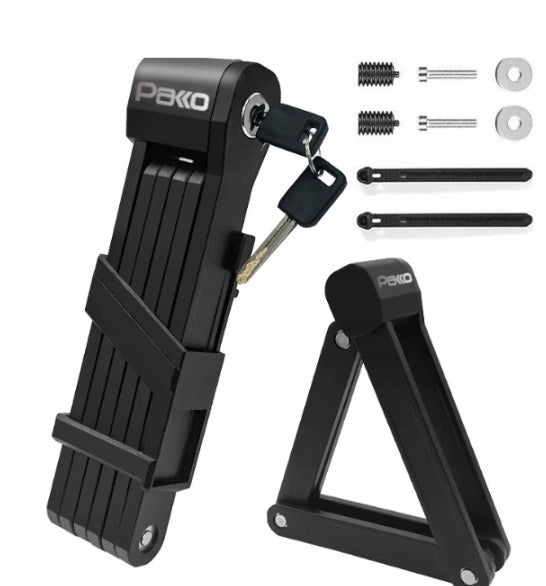 PAKKO folding bicycle lock with handle and 2 keys 85cm (E011) Manufacturer code E011
