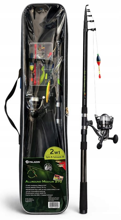PALADIN fishing set Medium 270 cm lightweight Basic Allround 2 in 1 cover