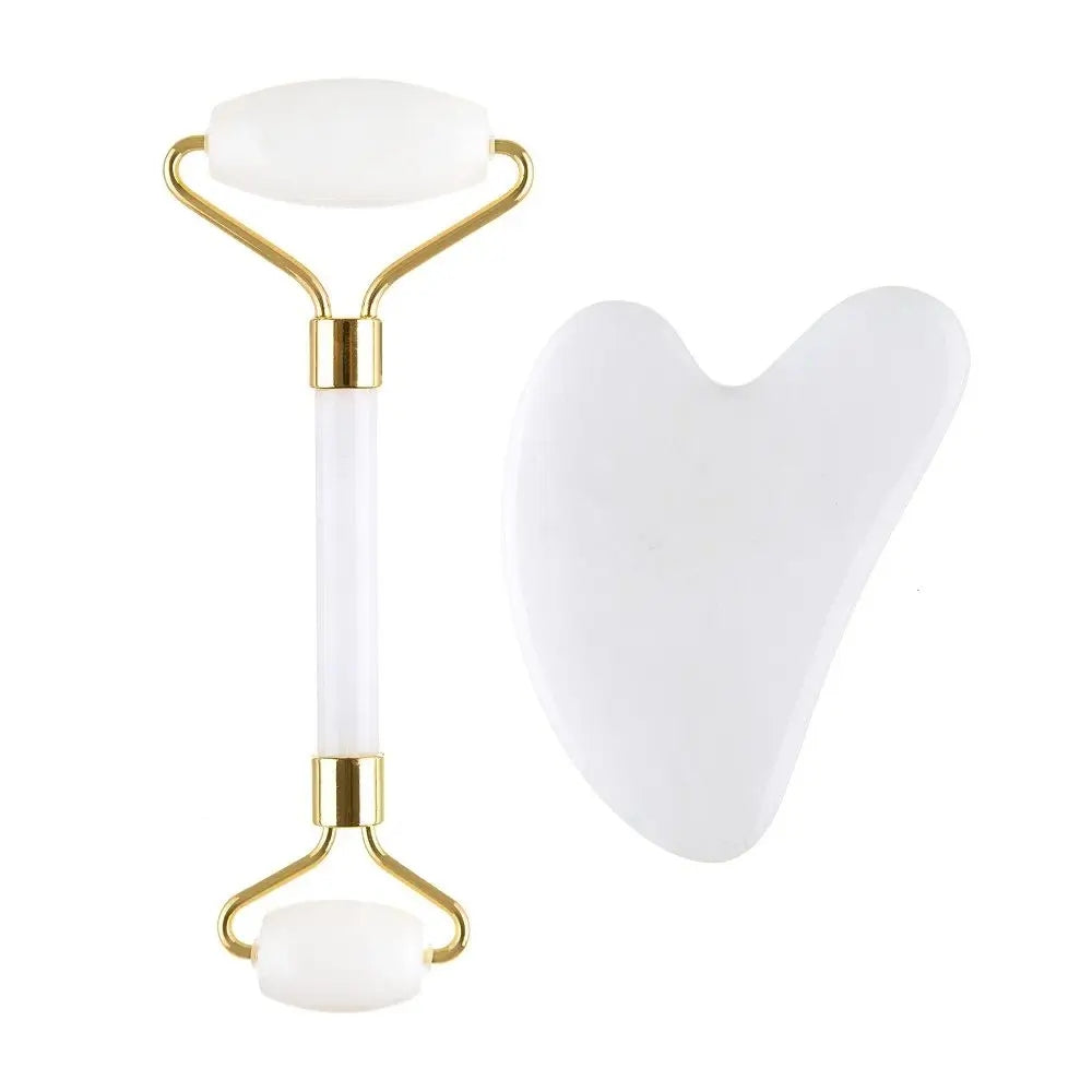 PALSAR7 Massage Roller and Guasha White Jade Face Massage Roller and Accessories Brand no brand