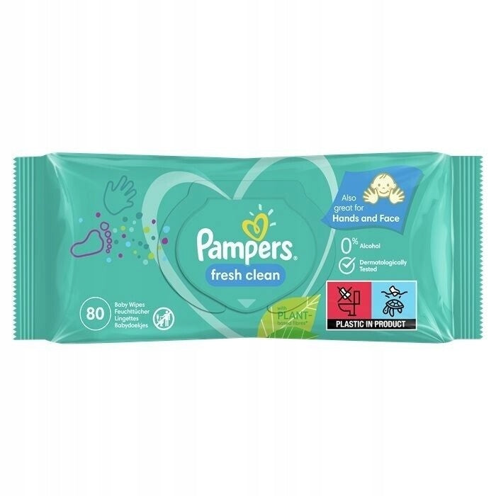 PAMPERS FRESH & CLEAN WET WIPES FOR CHILDREN PACK OF 80 Manufacturer code 81753747