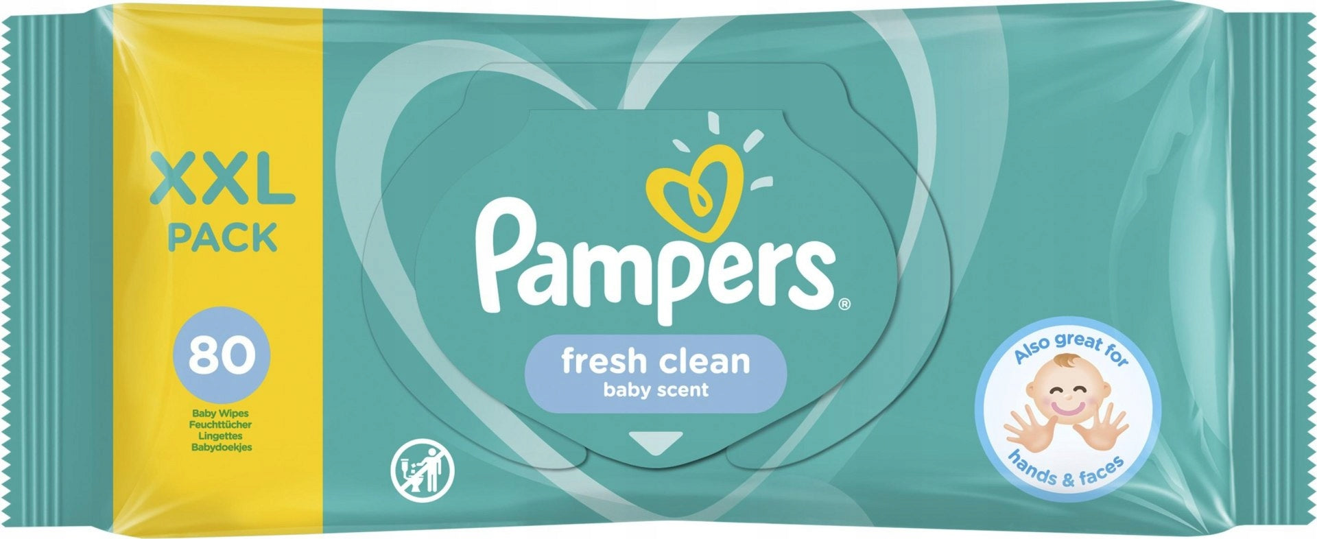 PAMPERS FRESH CLEAN wet wipes for children op. 6x80 pcs Manufacturer code 81753751