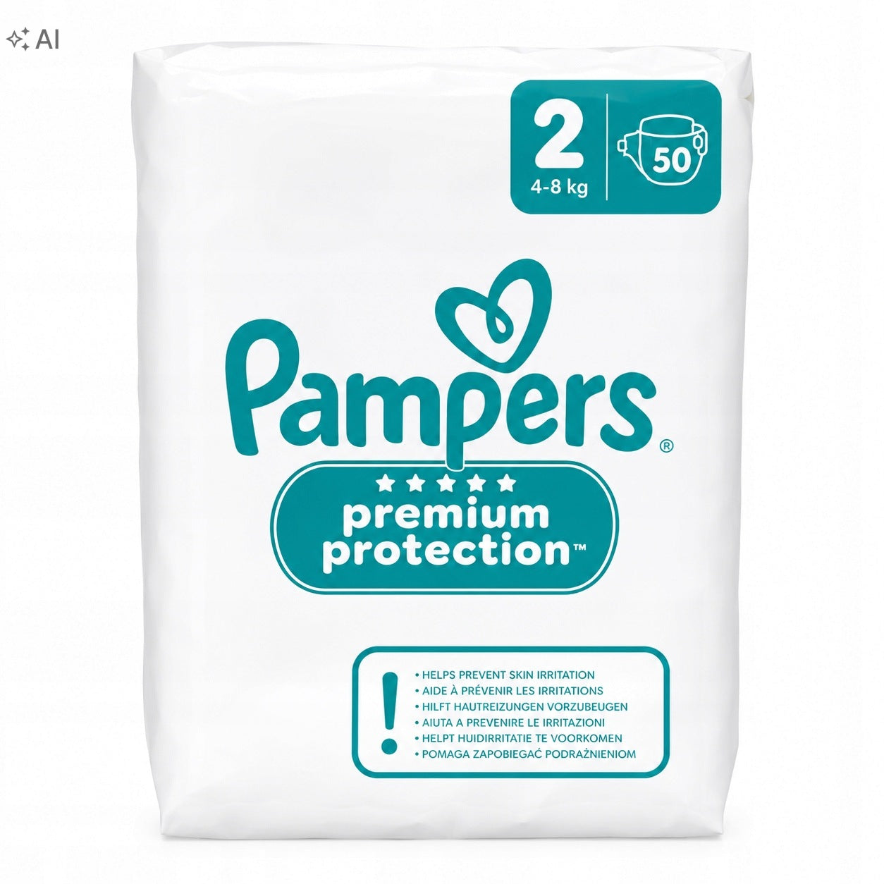 PAMPERS PREMIUM PROTECTION DIAPERS SIZE 2 4-8 KG 50 PCS.