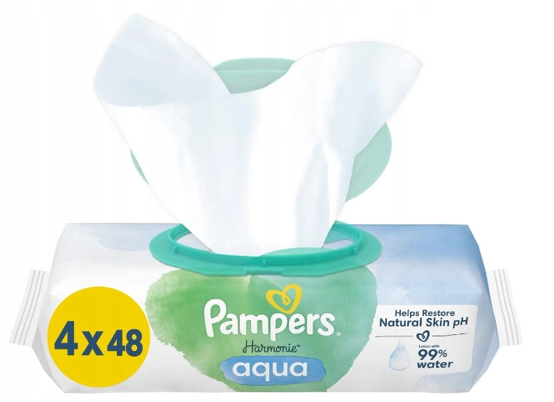 PAMPERS WET WIPES HARMONIE AQUA 4x48