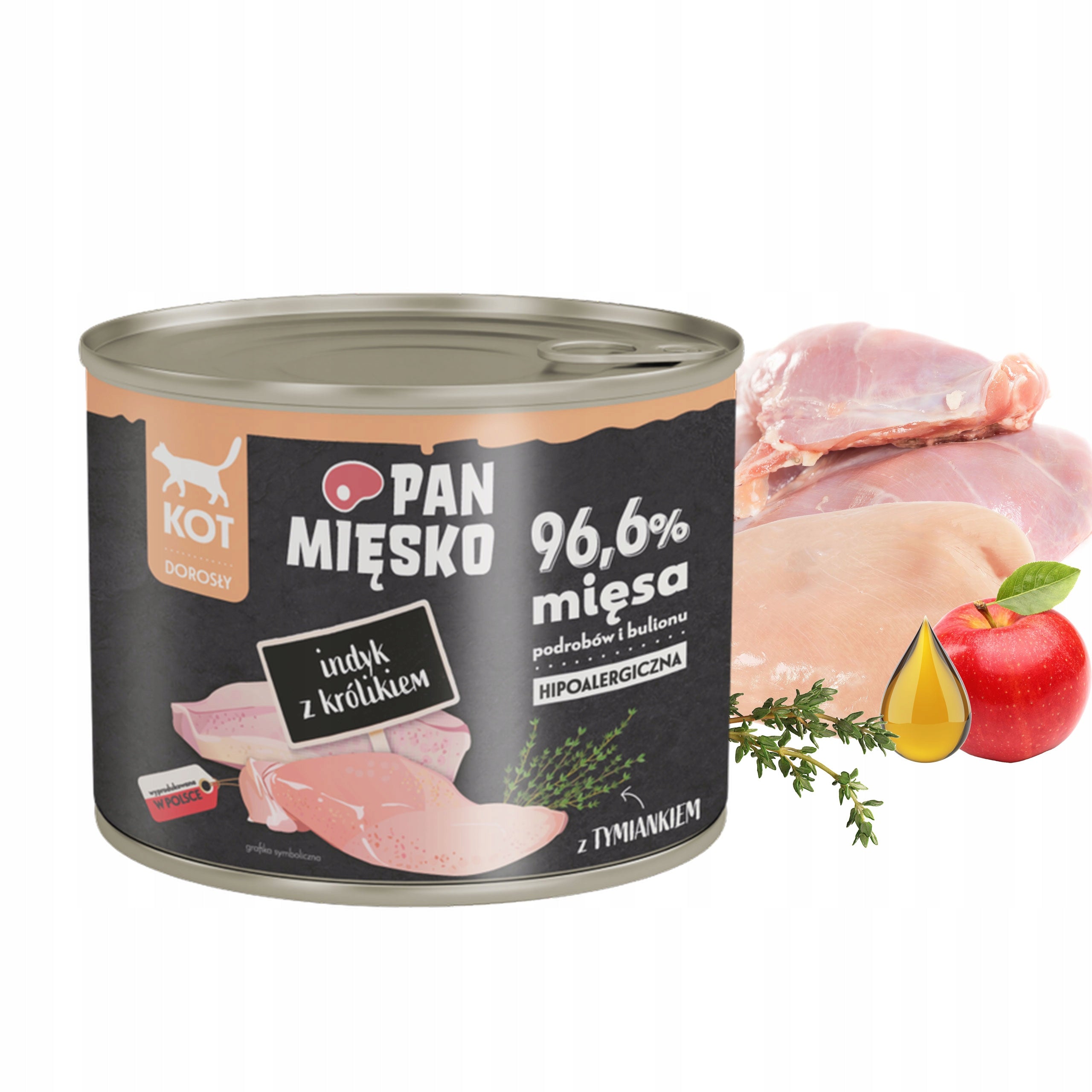 PAN MIĘSKO 200g Turkey with Rabbit Cat Can Manufacturer code 130968