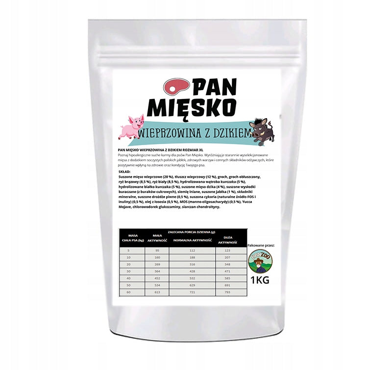 PAN MIĘSKO DRY PORK WITH WILD BOAR 1KG PER WEIGHT