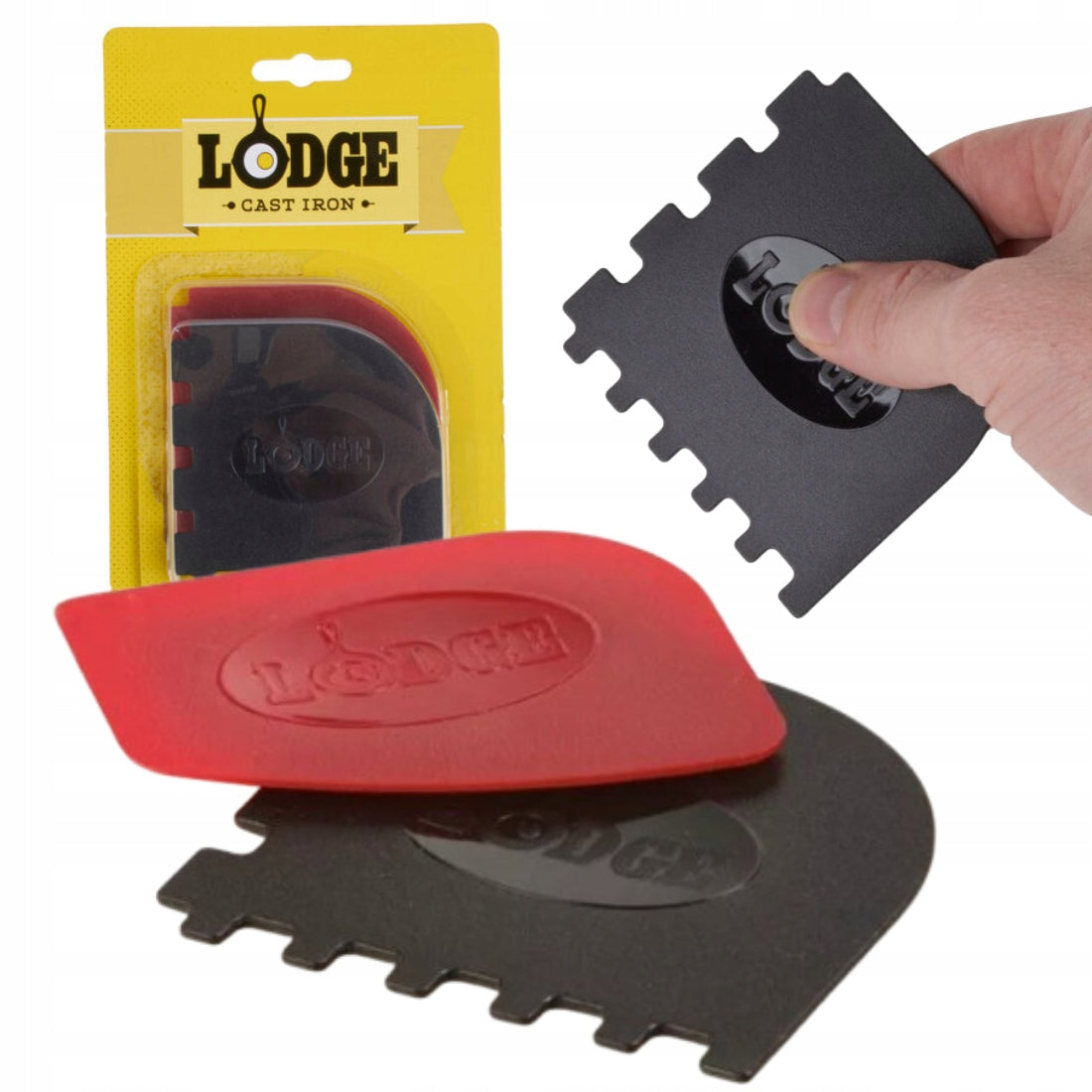 PAN SCRAPER Cast Iron Dish Scraper SET SCRAPERCOMBO Lodge