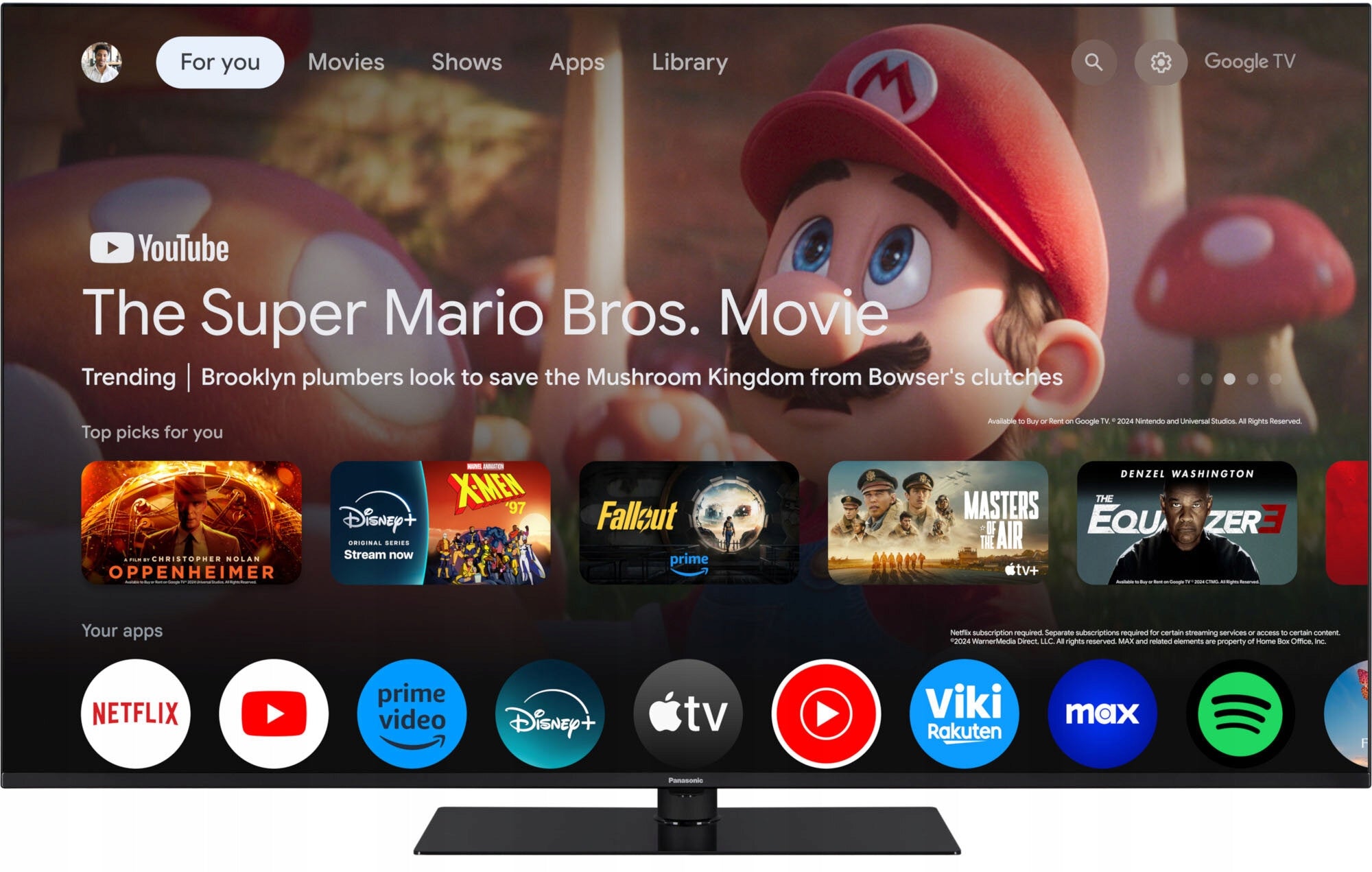 PANASONIC TN-65W70AEZ 65" LED 4K Google TV Dolby Atmos Brand Panasonic