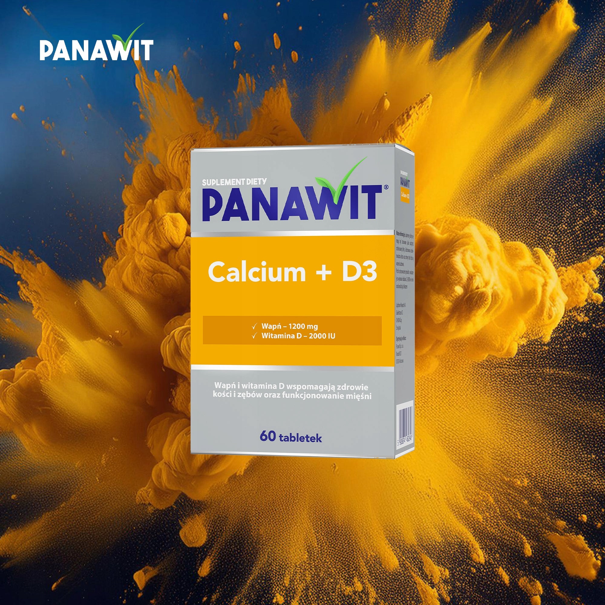 PANAWIT Calcium + D3 60 tabl. Calcium +D3 Supports healthy bones, teeth and muscles Medical device no