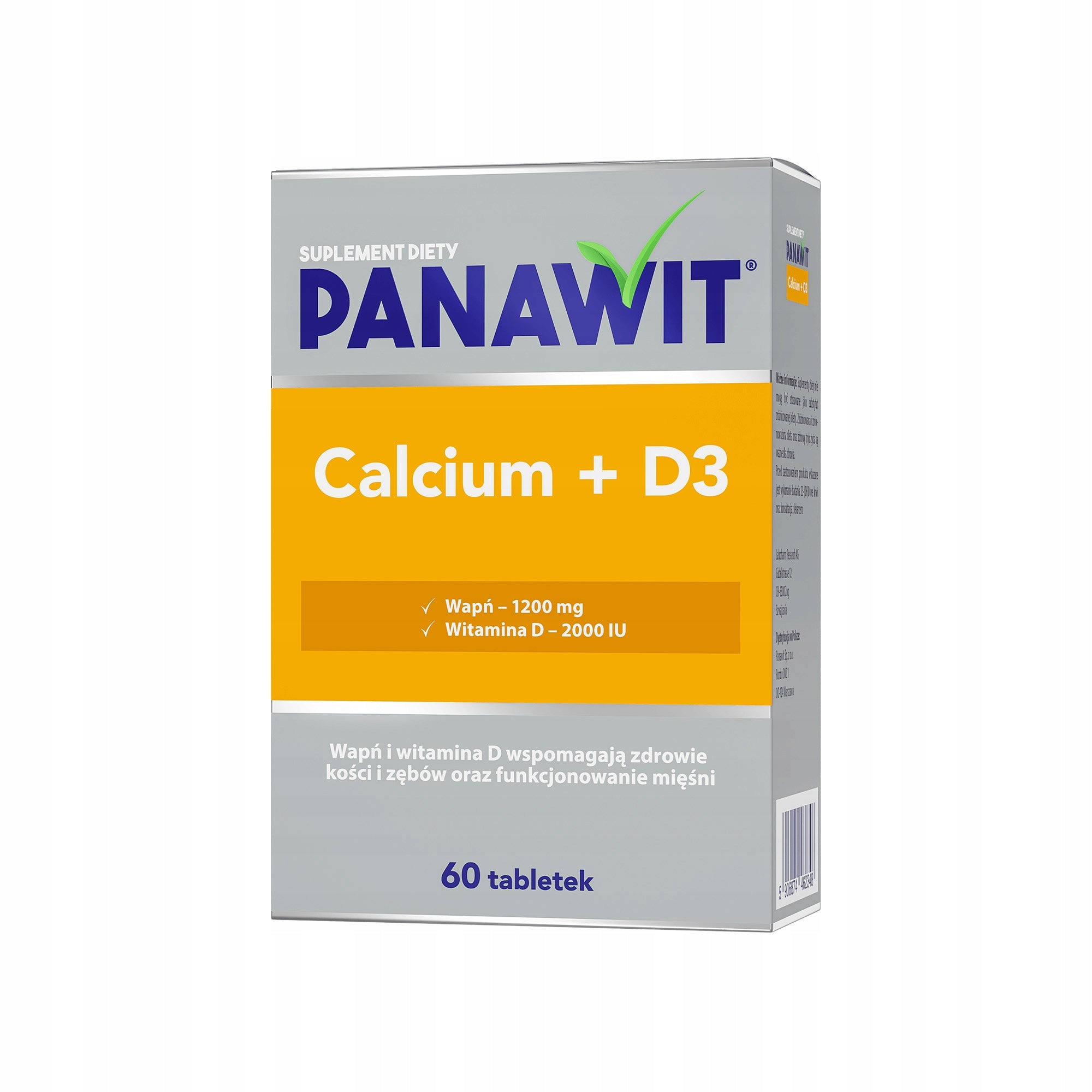 PANAWIT Calcium + D3 60 tabl. Calcium +D3 Supports healthy bones, teeth and muscles