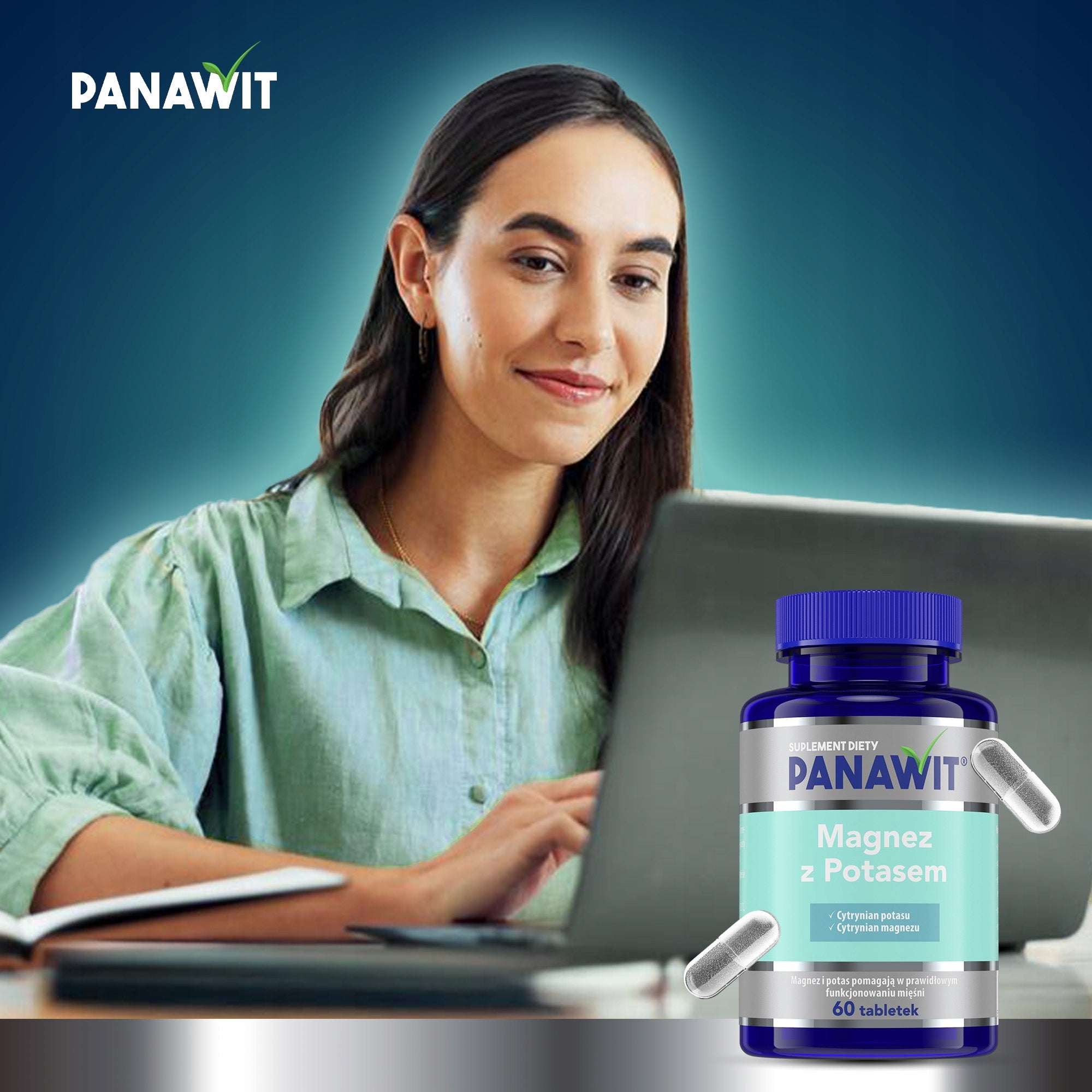 PANAWIT Magnesium with Potassium 60 tabl. Helps to reduce fatigue and fatigue EAN (GTIN) 5906874462997