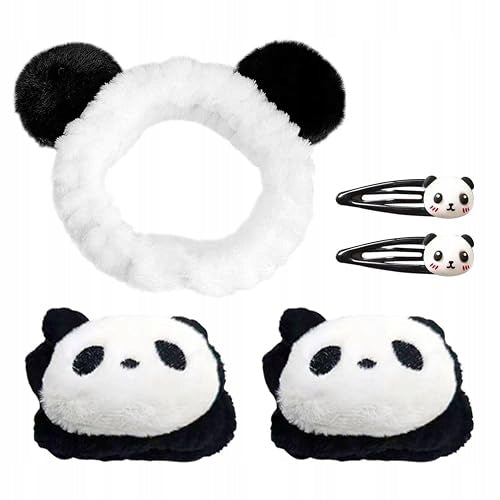 PANDA HEADBAND FOR GIRLS FABRIC CUFFLINK BRACELET SET