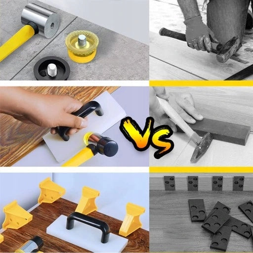 PANEL LAYING KIT: RUBBER/METAL HAMMER + HOOK + WEDGES Brand Bedee