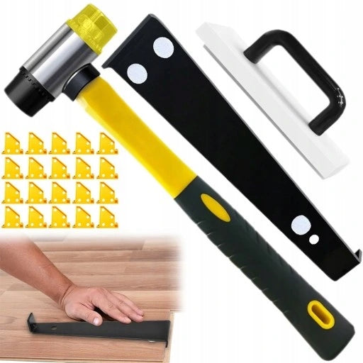 PANEL LAYING KIT: RUBBER/METAL HAMMER + HOOK + WEDGES