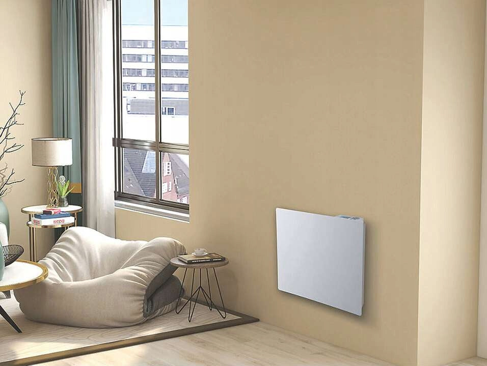 PANEL electric convector heater, white, 1000W, PROGRAMMER Depth 94.5 mm