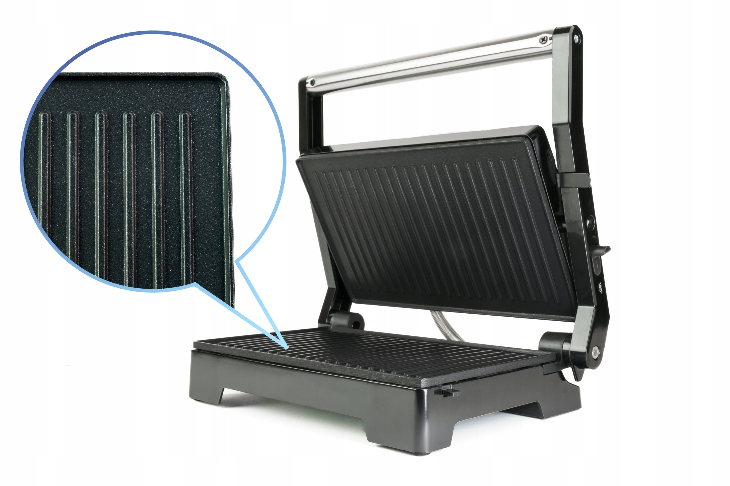 PANINI SANDWICH TOASTER FOLDING GRILL 2in1 NON-STICK Large XXL Brand Royalty Line