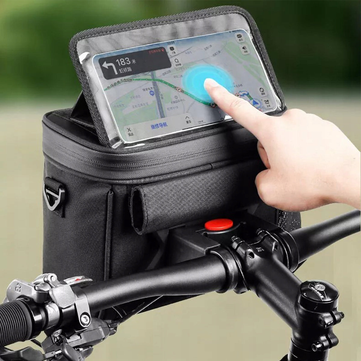 PANNIER BICYCLE BAG FOR HANDLEBARS BICYCLE PHONE WATERPROOF ROOMY 5L Brand no brand