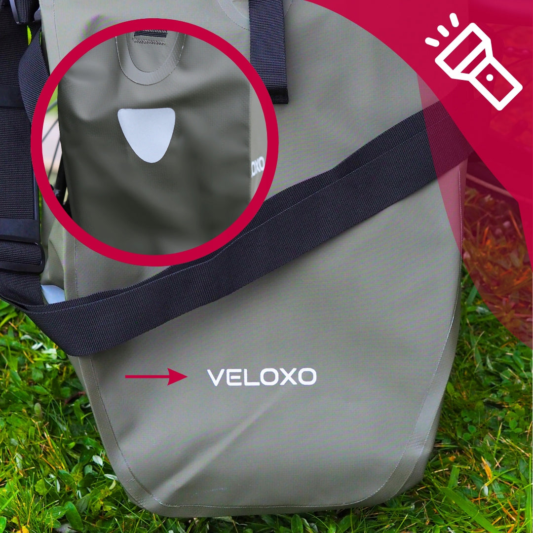 PANNIER BICYCLE BAG VELOXO ADVENTURE PRO 25 GREEN SOLID FOR TRUNK 25L Dominant material synthetic material