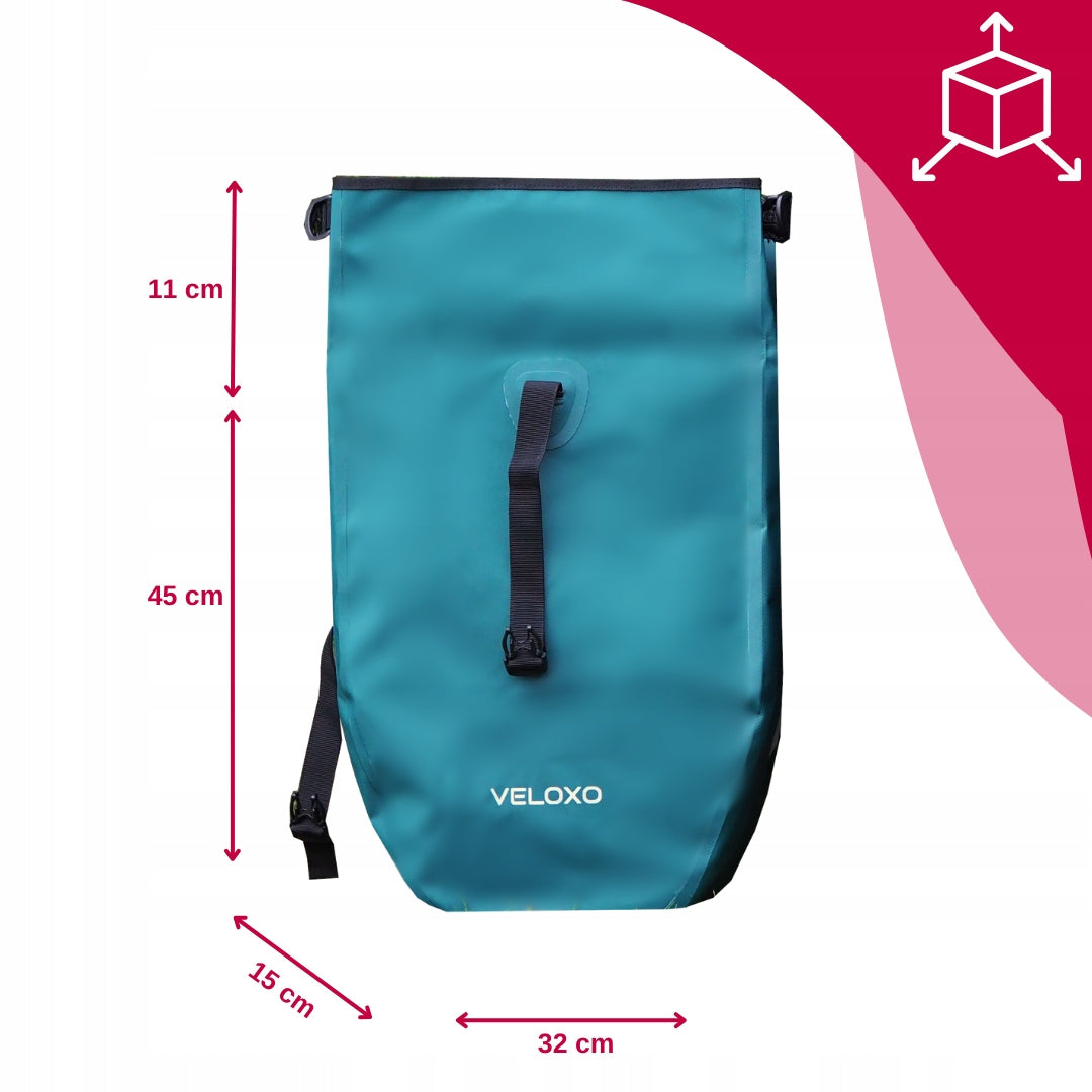 PANNIER BICYCLE BAG VELOXO ADVENTURE PRO 25 STORM SOLID FOR TRUNK 25L Brand Veloxo