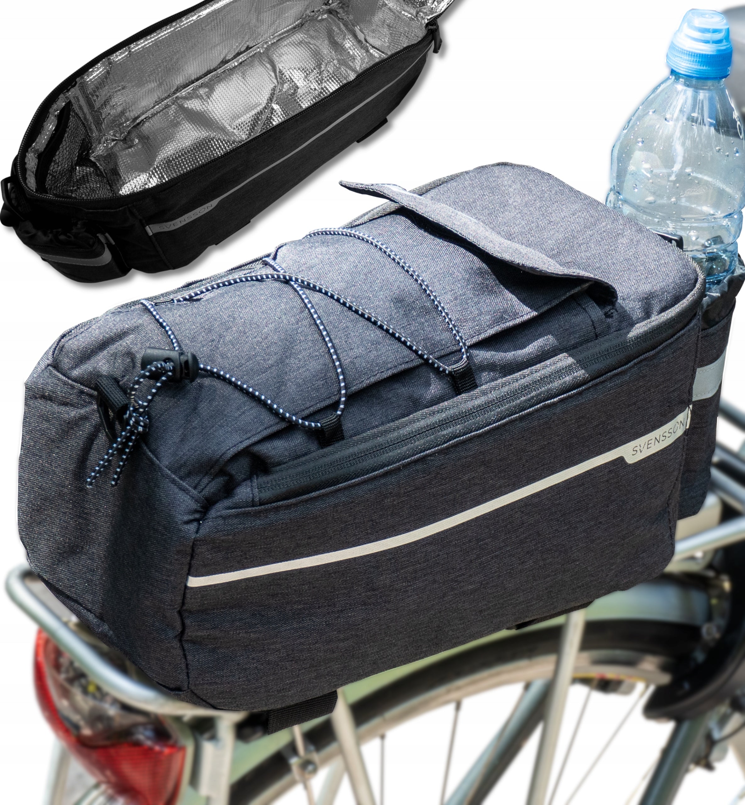 PANNIER THERMAL BAG FOR BIKE RACK CAPACIOUS REFLECTIVE TRUNK CAPACIOUS