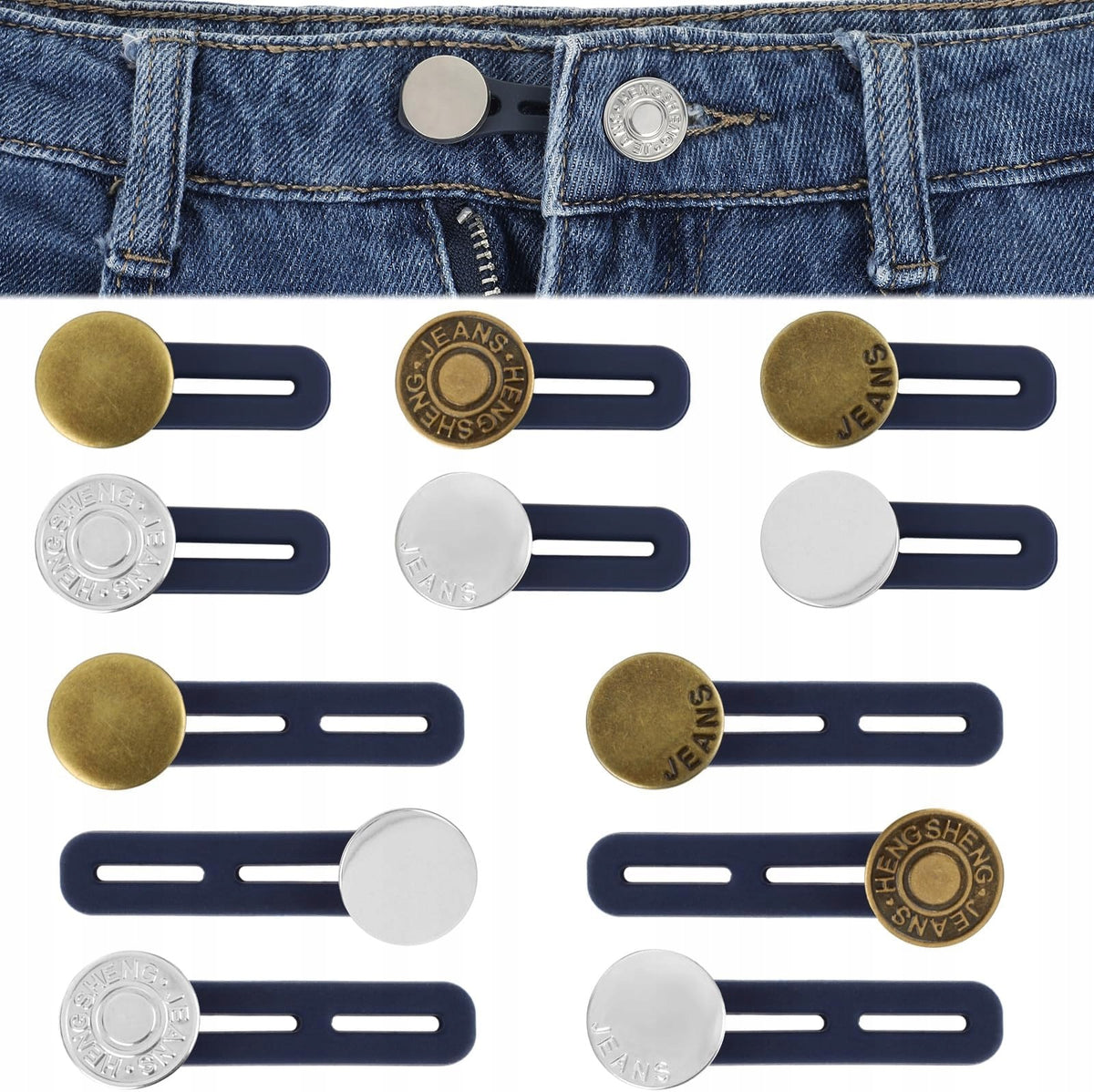 PANTS BUTTON EXTENSIONS 12 PIECES FOR SEAMLESS SHIRT JEANS