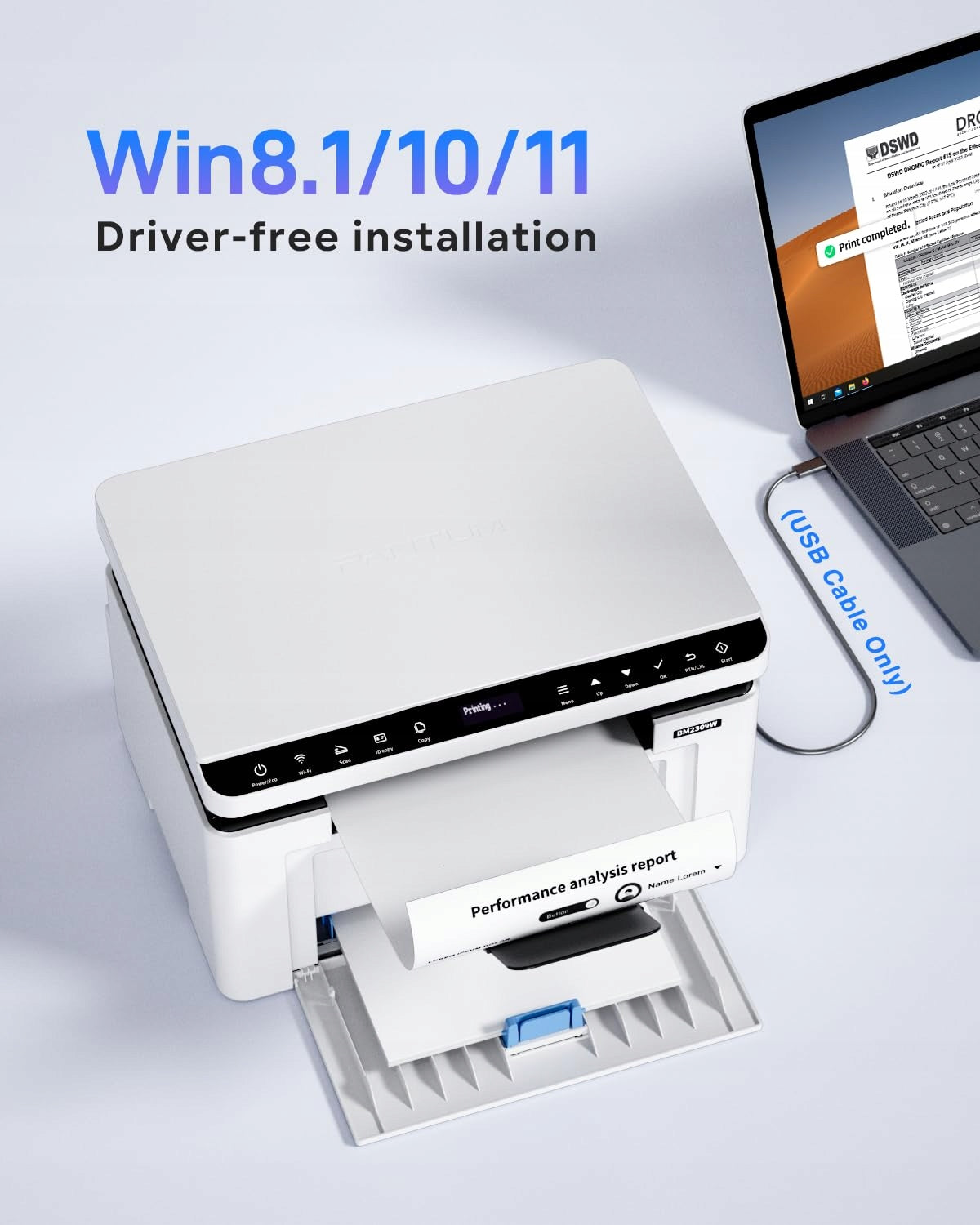 PANTUM BM2309W Laser Printer 3in1 Printing Scan Copy WiFi A4 20 StrMin Manufacturer code BM2309W