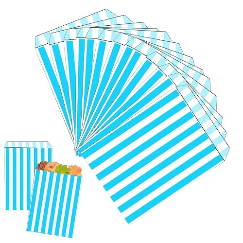 PAPER BAGS STRIPS CANDY SWEET BUFFET PARTY BIRTHDAY 100 PCS Brand no brand