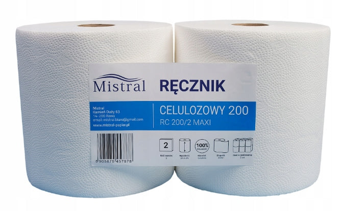 PAPER CLEANER MISTRAL TOWEL 200M 100% CELLULOSE Manufacturer code 5904506988037