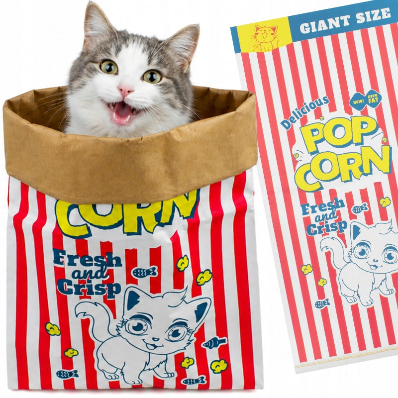 PAPER TOY CAT BAG CAT BED 70cm XXL HIDEOUT TUNNEL