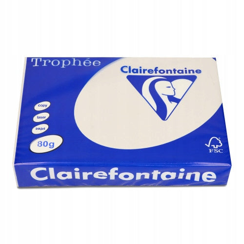 Farbiges Büropapier Trophee 80g A4, Stahlgrau, 500 Blatt 