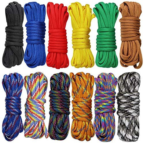 PARACORD CORD 12 PCS FOR BRACELET 4MM NYLON SURVIVAL CAMPING FOR HOME Manufacturer code SWC5908151174494