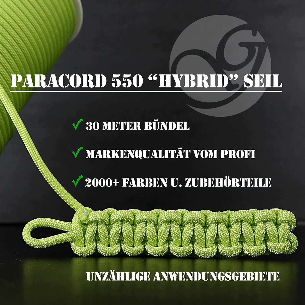 PARACORD ROPE 550 30M OLIVE 4MM HYBRID 250KG Manufacturer code PARACORD 550 LINA 30M OLIWKOWA CAMPING O