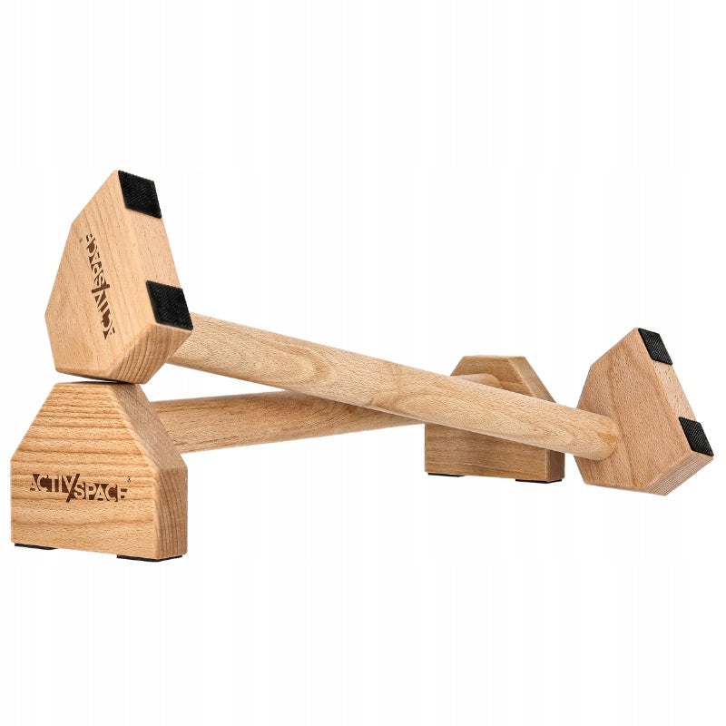 PARALETTES WOODEN HANDLES FOR PUSH-UPS CALISTHENICS LONG STRONG 50CM ACTIV Brand Activ/Space
