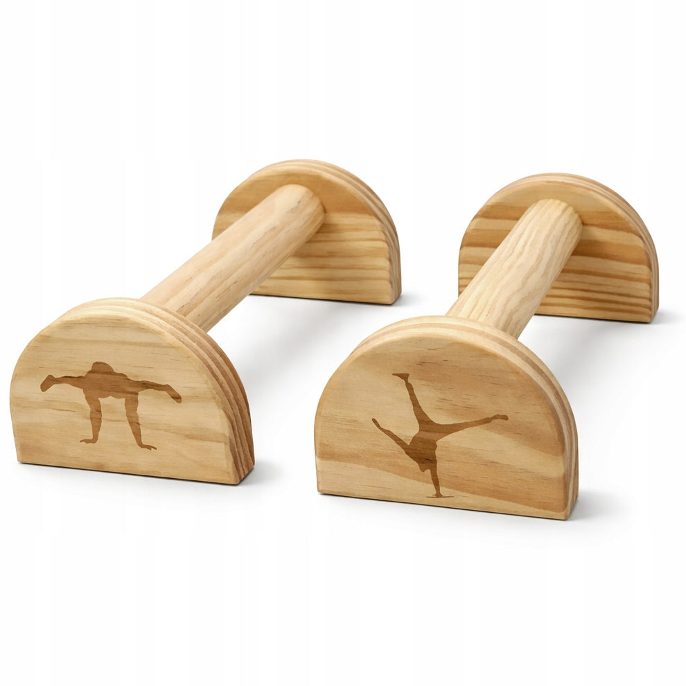 PARALETTES WOODEN HANDRAILS PUSH-UP HANDLES - KURA SPORT