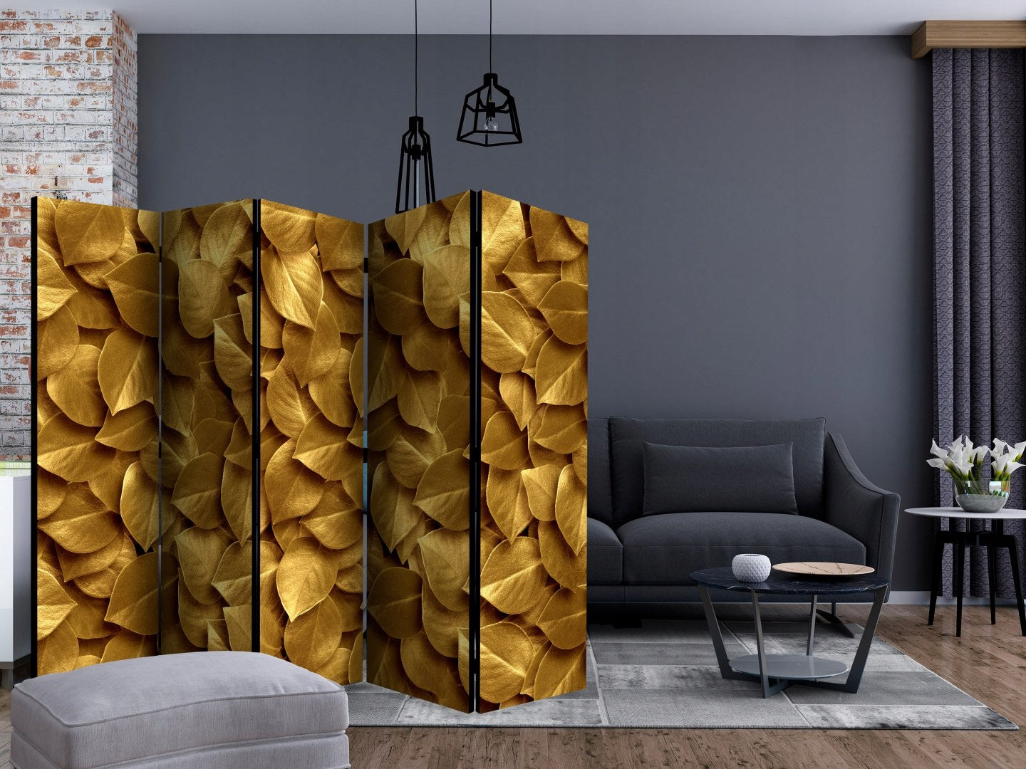 Goldene Blätter aufteilen 