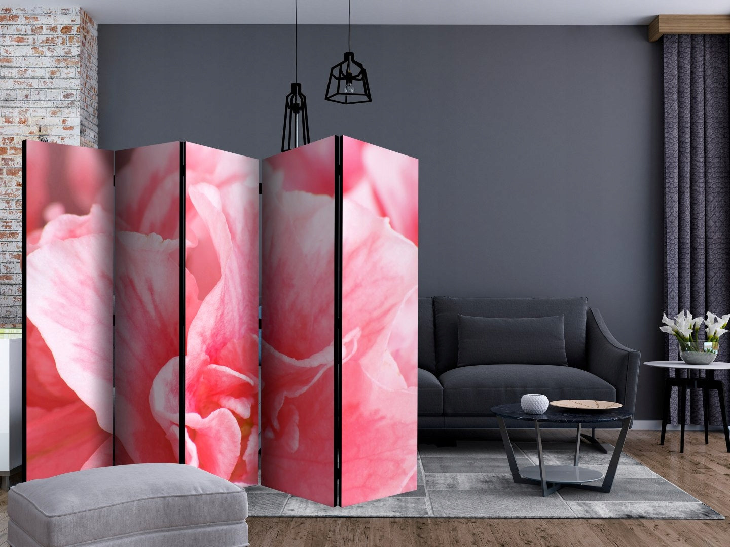 Teilen Sie rosa Azaleenblüten 