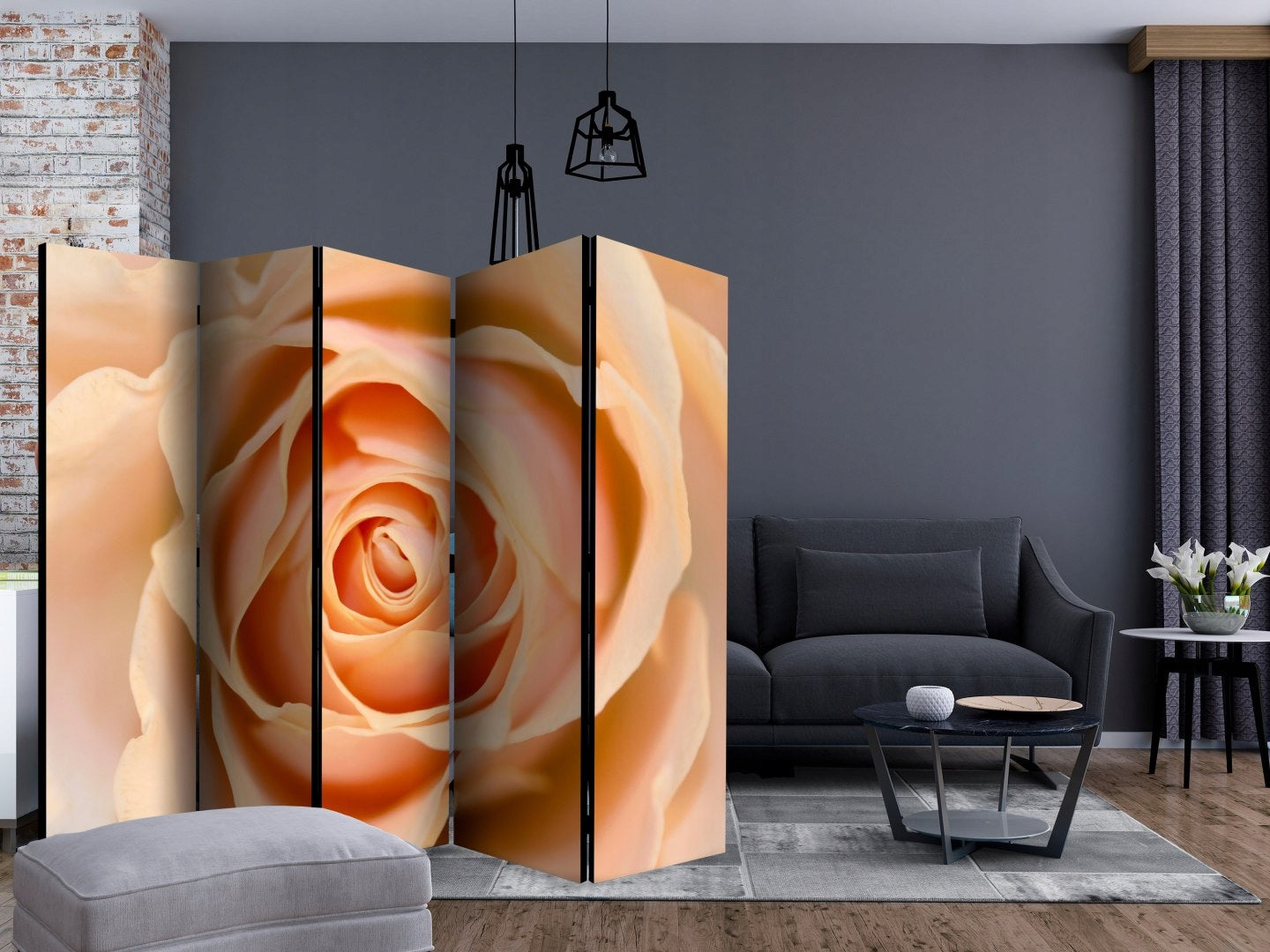 Trennwand Pfirsichfarbene Rose 