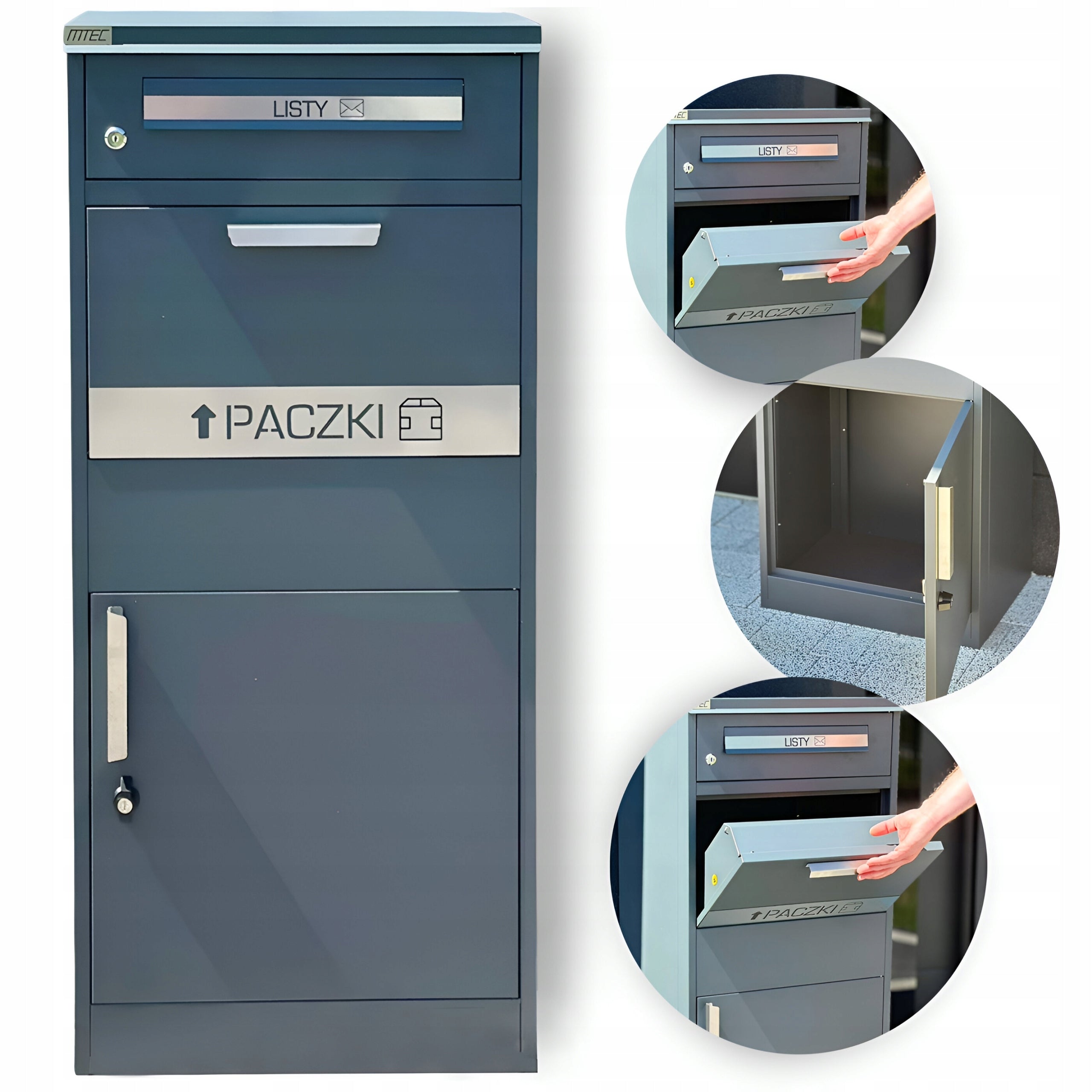 PARCEL BOX STANDING BOX FOR PARCELS MAILING LISTS
