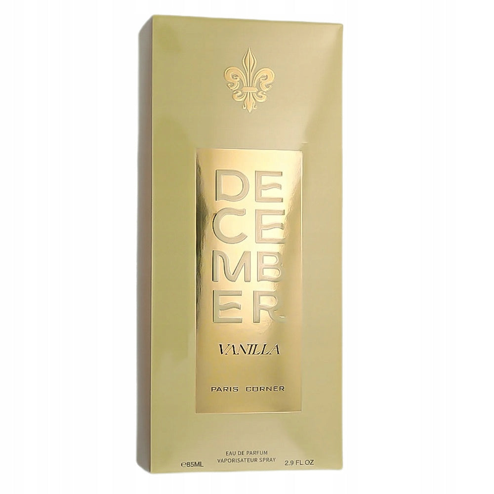 PARIS CORNER December Vanilla Eau de Parfum Perfume UNISEX EDP 85ml Manufacturer code 6290021555458
