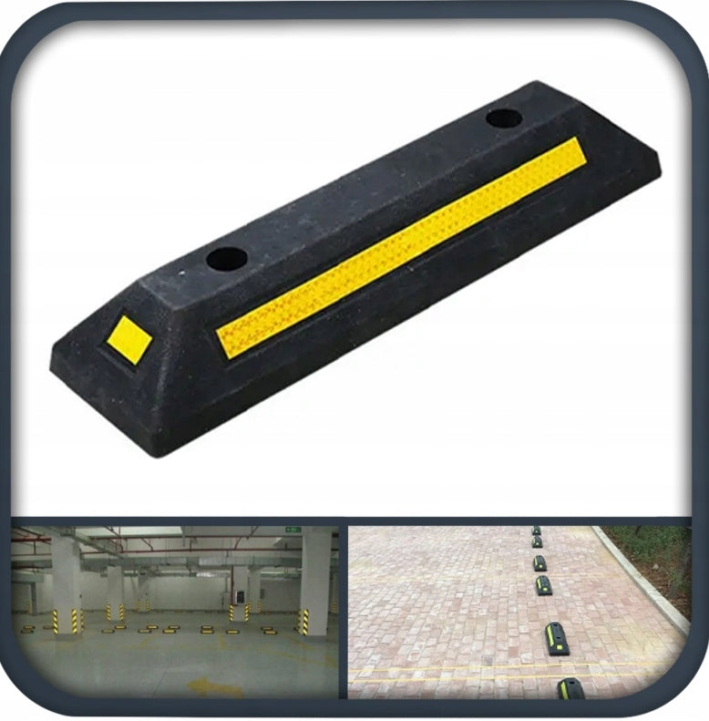 PARKING STOP GARAGE OVERRUN RUBBER FENDER SEPARATOR + SCREWS Brand no brand