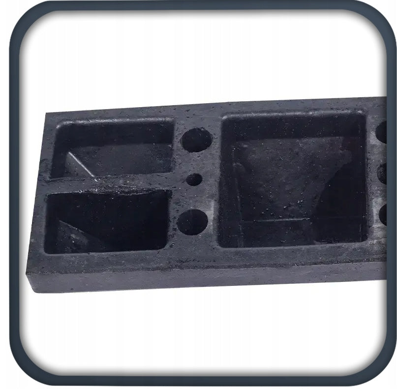 PARKING STOP GARAGE OVERRUN RUBBER FENDER SEPARATOR + SCREWS Manufacturer code OGRANICZNIK PARKINGOWY GARAŻOWY NAJAZD