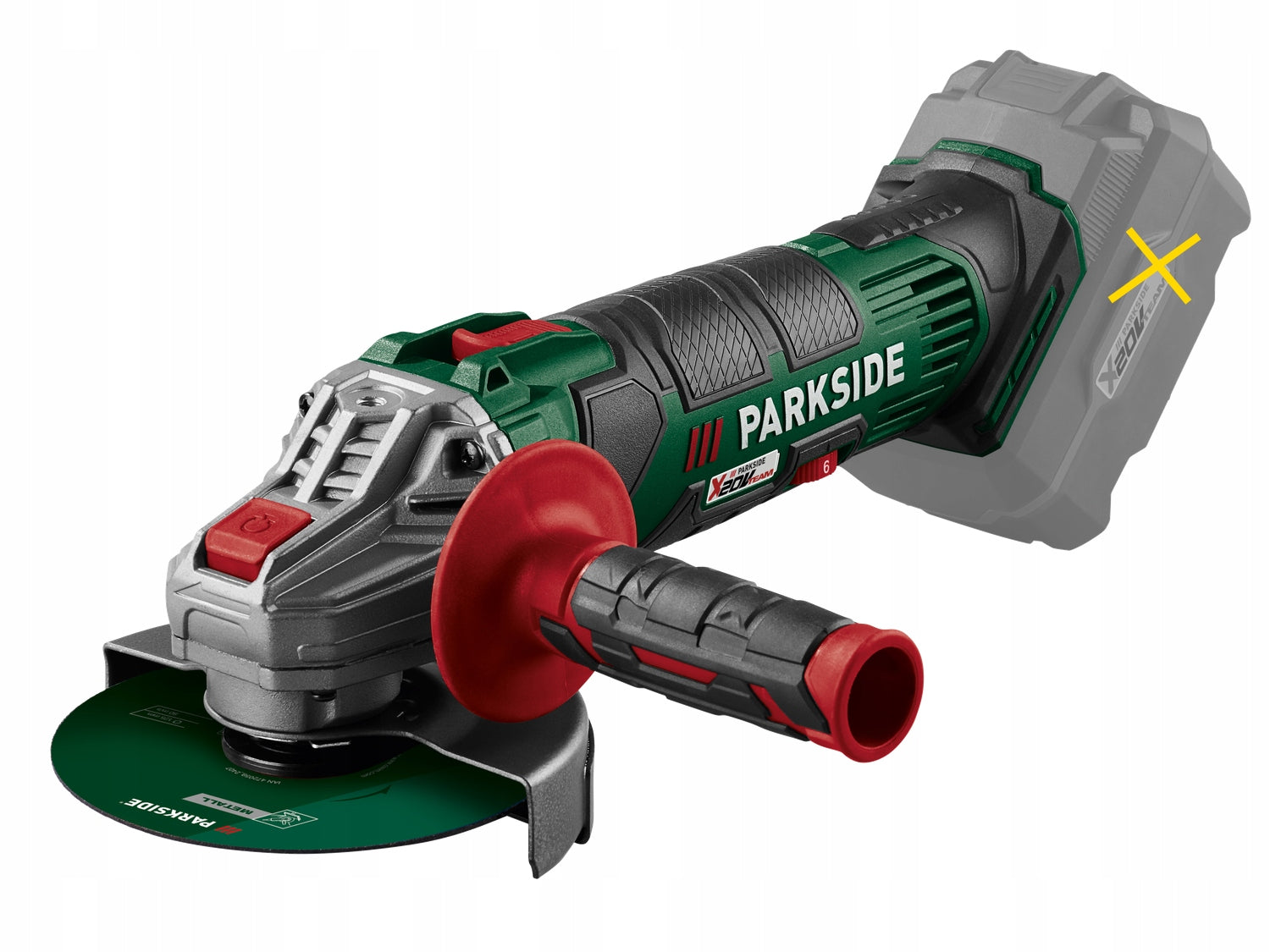 PARKSIDE 20V Cordless Angle Grinder + Case Packaging status original