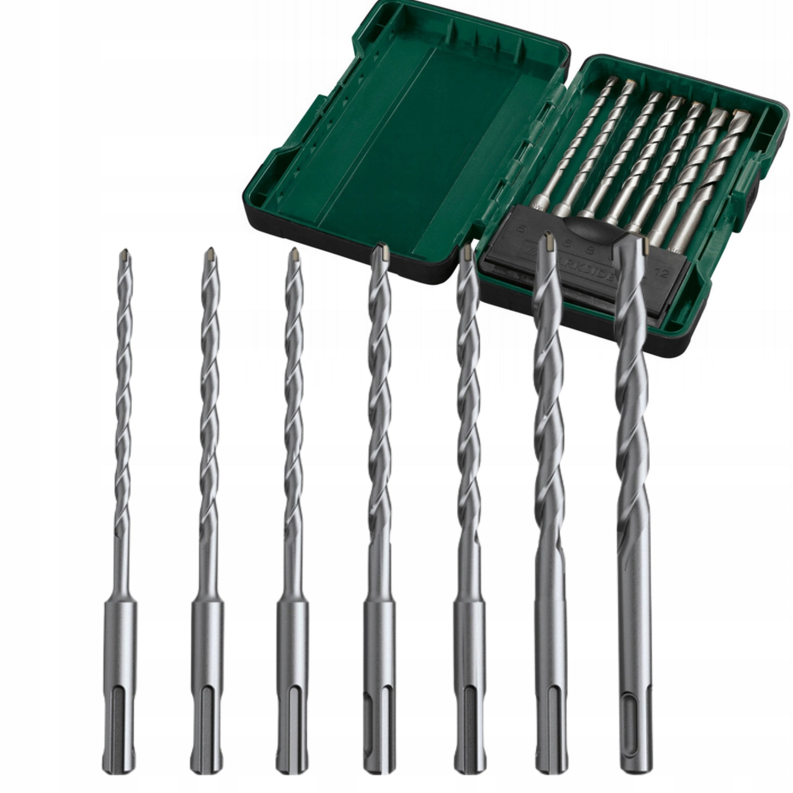 PARKSIDE CONCRETE DRILL BIT SET SDS BRICK 7 EL. CASE