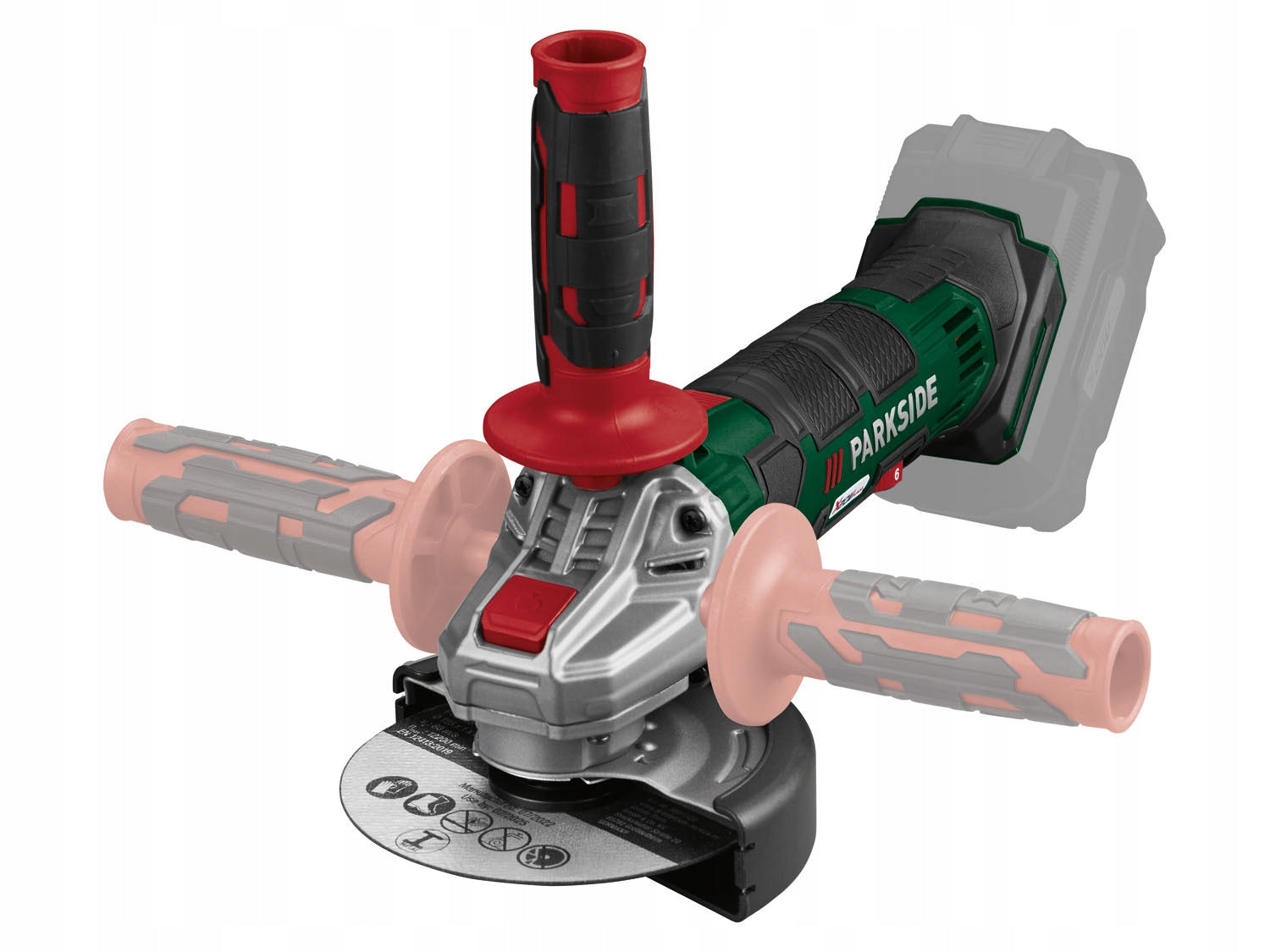 PARKSIDE CORDLESS ANGLE GRINDER 20V PWSA 20-Li + SUITCASE Packaging status original