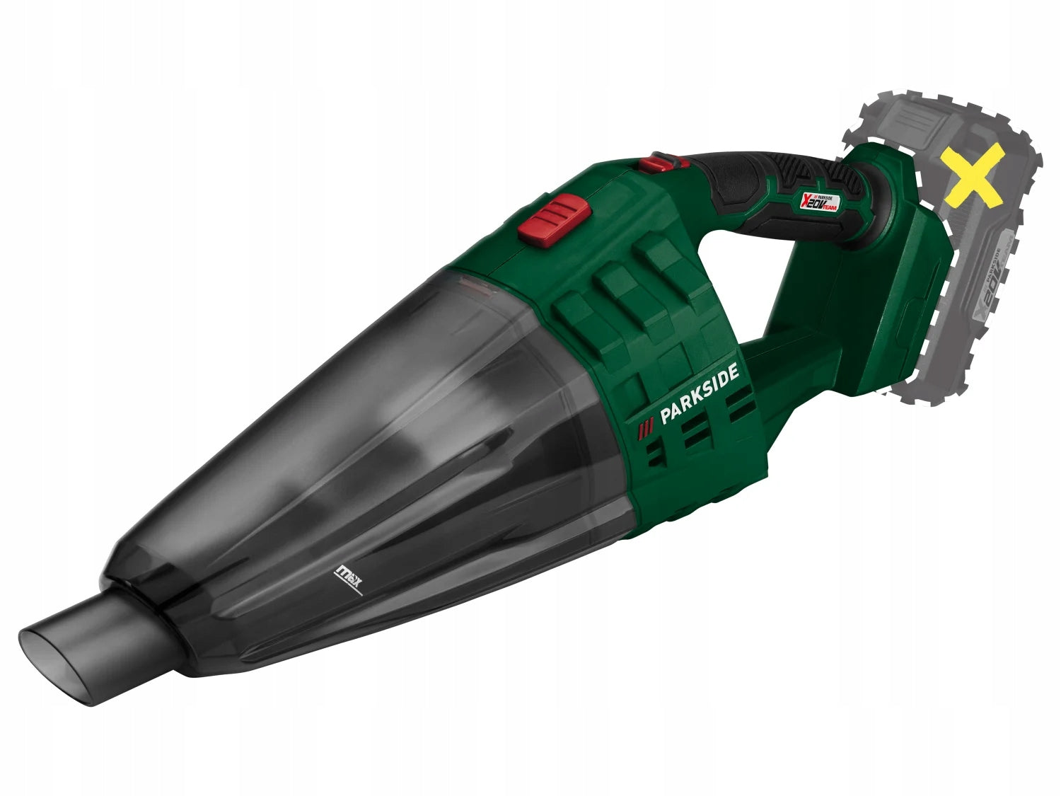 PARKSIDE Cordless Handheld Vacuum Cleaner PHSSA 20-Li D2 green + ACCESSORIES Manufacturer code 418062_2210