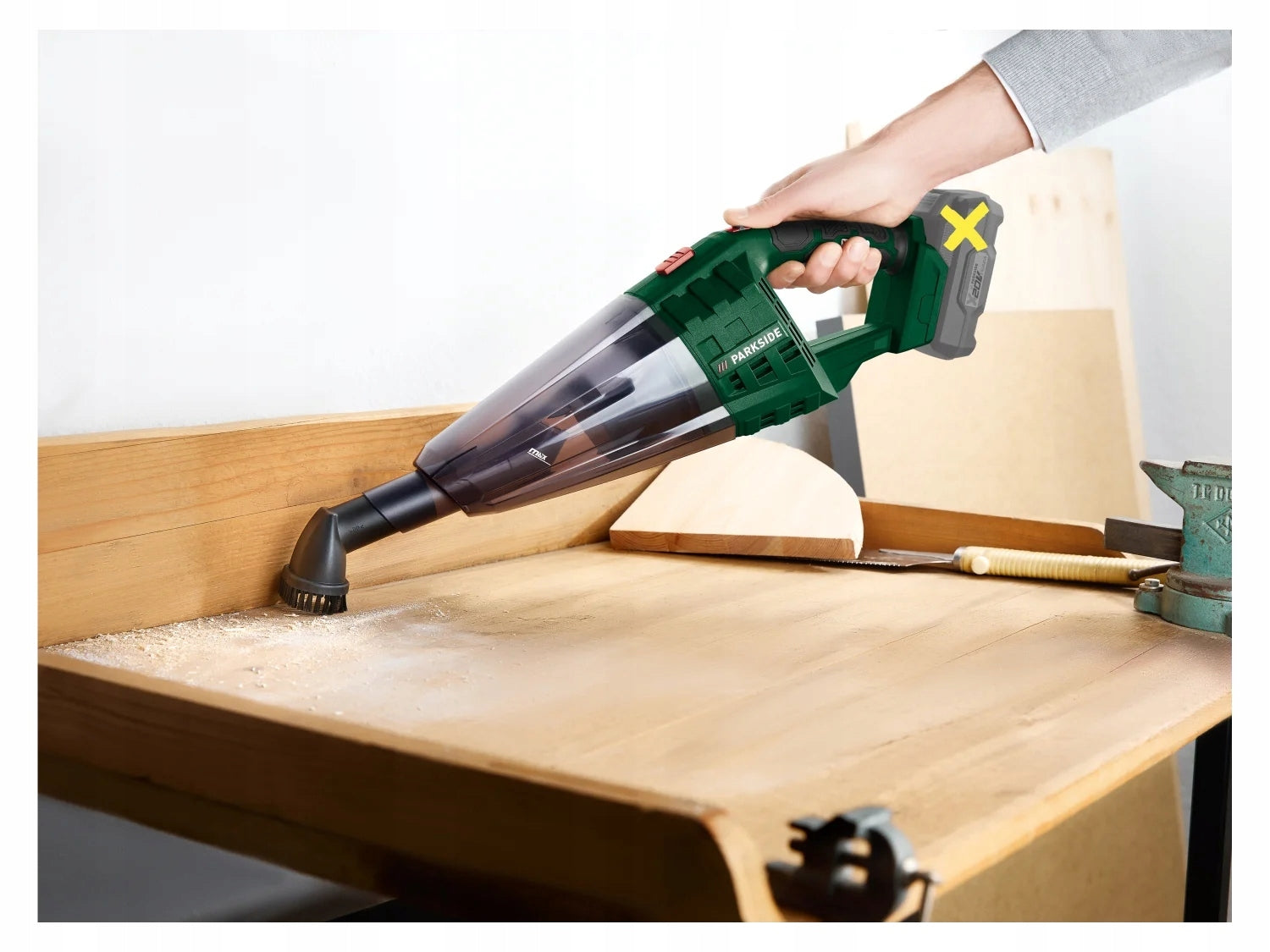 PARKSIDE Cordless Handheld Vacuum Cleaner PHSSA 20-Li D2 green + ACCESSORIES Model PHSSA 20-Li C1