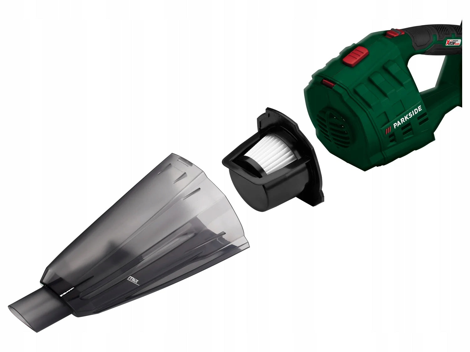 PARKSIDE Cordless Handheld Vacuum Cleaner PHSSA 20-Li D2 green + ACCESSORIES Wireless operating time 17 min