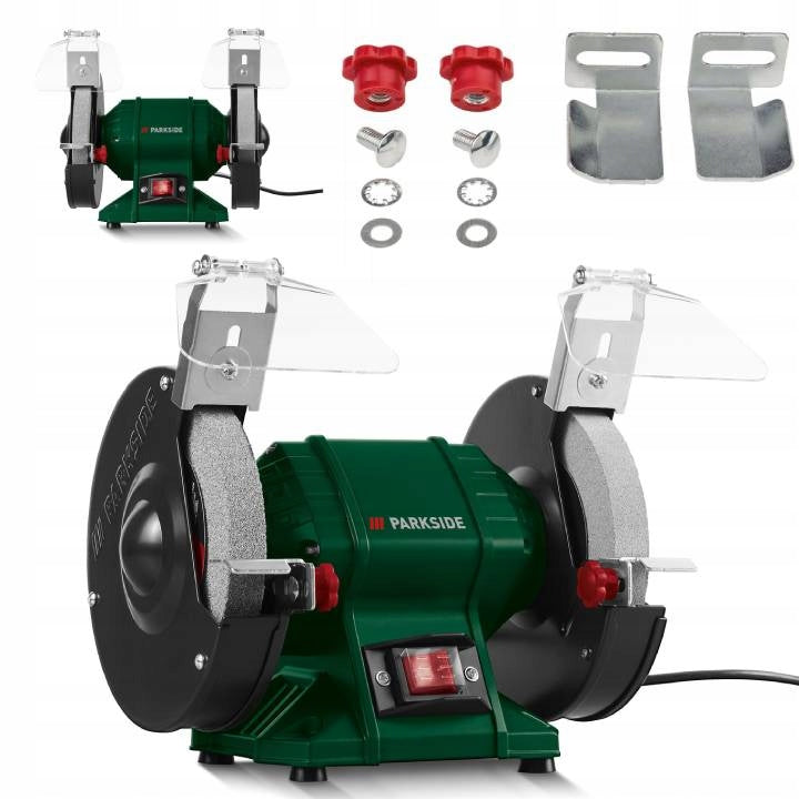 PARKSIDE DUAL TABLE GRINDER PDOS 200 C2, 200 W, 2 discs LATEST