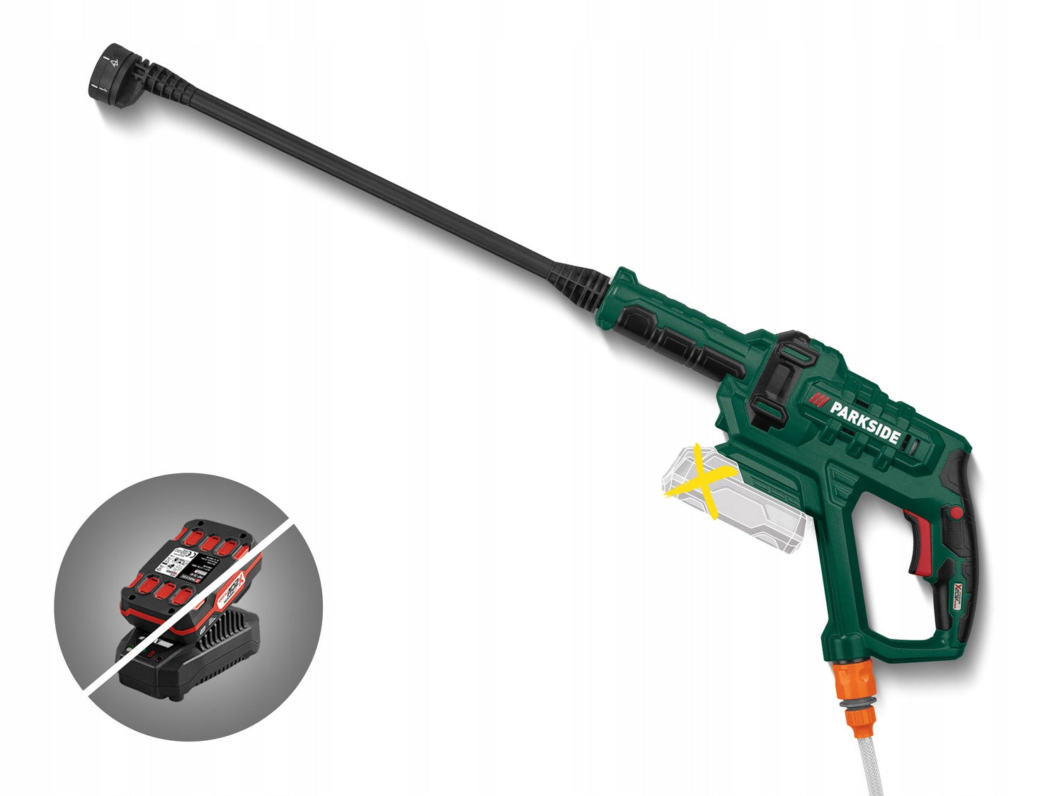 PARKSIDE PDRA 20 Cordless Pressure Washer 25 Bar Manufacturer code 4056233865264