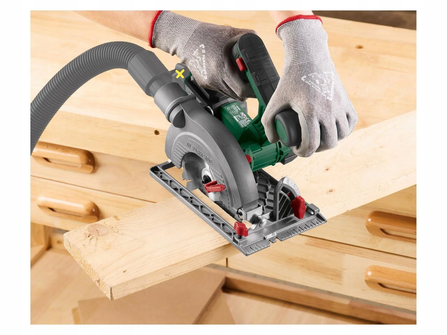 PARKSIDE PHKSA 20-Li C4 Cordless Circular Saw + SUITCASE Number of batteries brak akumulatora